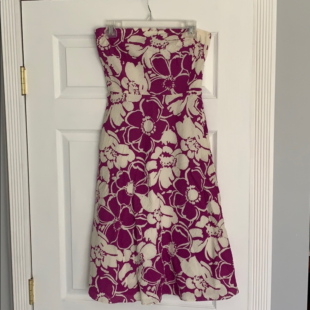 J Crew Floral Strapless Dress